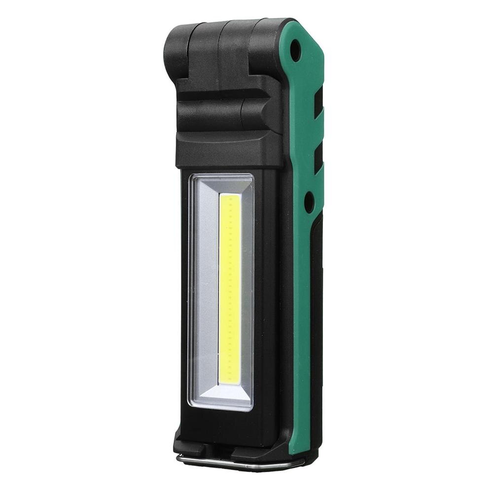 USB Rechargeable COB LED Work Light Magnetic Inspection Lamp with Hook Built In 2000mAh 18650 Battery: Work lamp-green