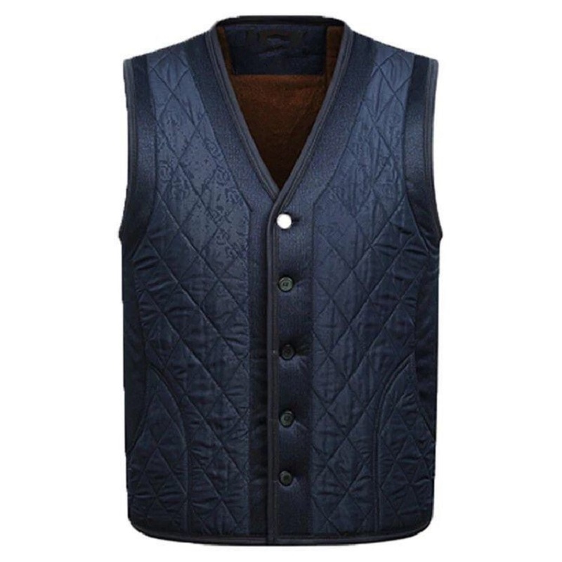 Wbddt liivi miesten hihaton fleece liivi argyle takki miesten lämmin liivi talvi paksu miesliivit vanhat miehet löysät siniset dropit