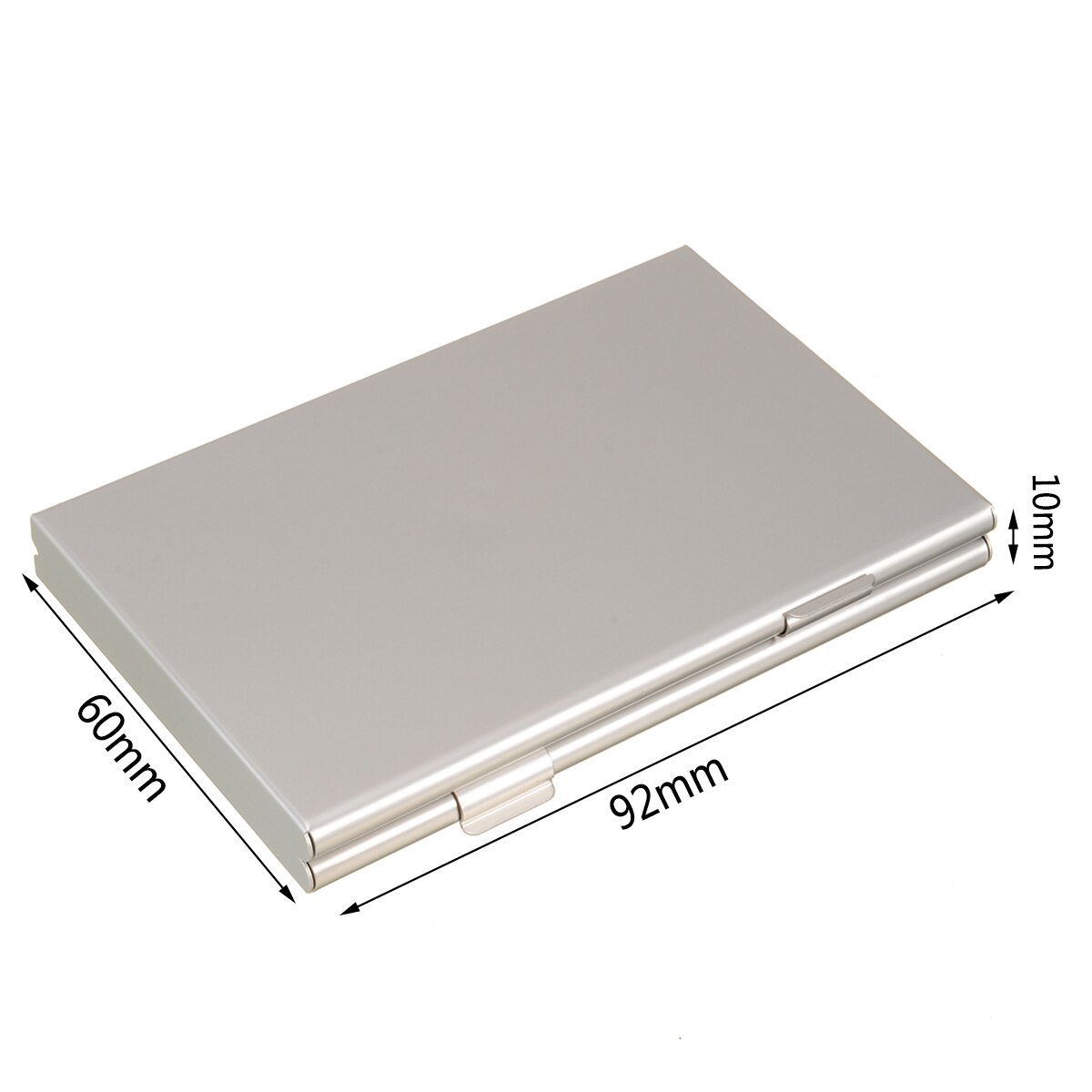 Caja de almacenamiento interna para ordenador, 1 unidad, 24 en 1, ranura de espuma EVA, caja de almacenamiento para tarjetas TF, carcasa de aleación de aluminio plateado, 9,2x6x1cm