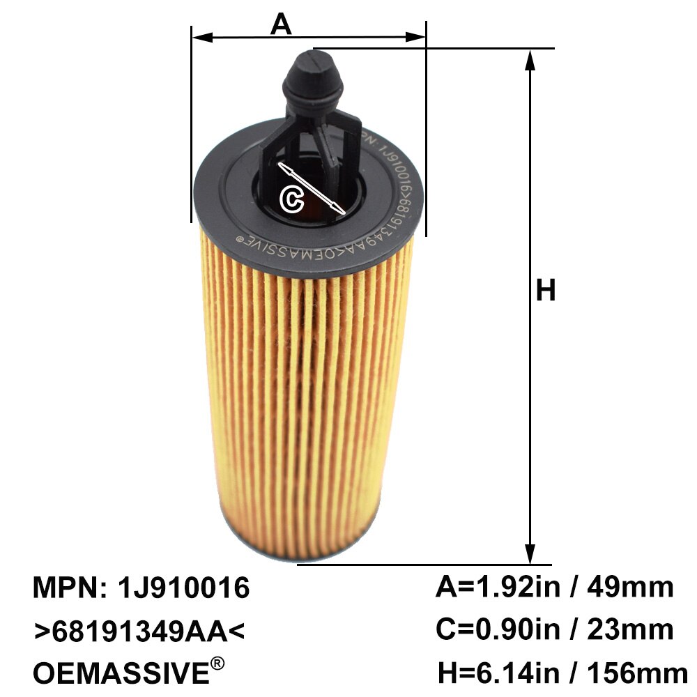 QTY 10, 68191349AA Oil Filter For Chrysler Jeep Dodge Avenger / Fiat Freemont