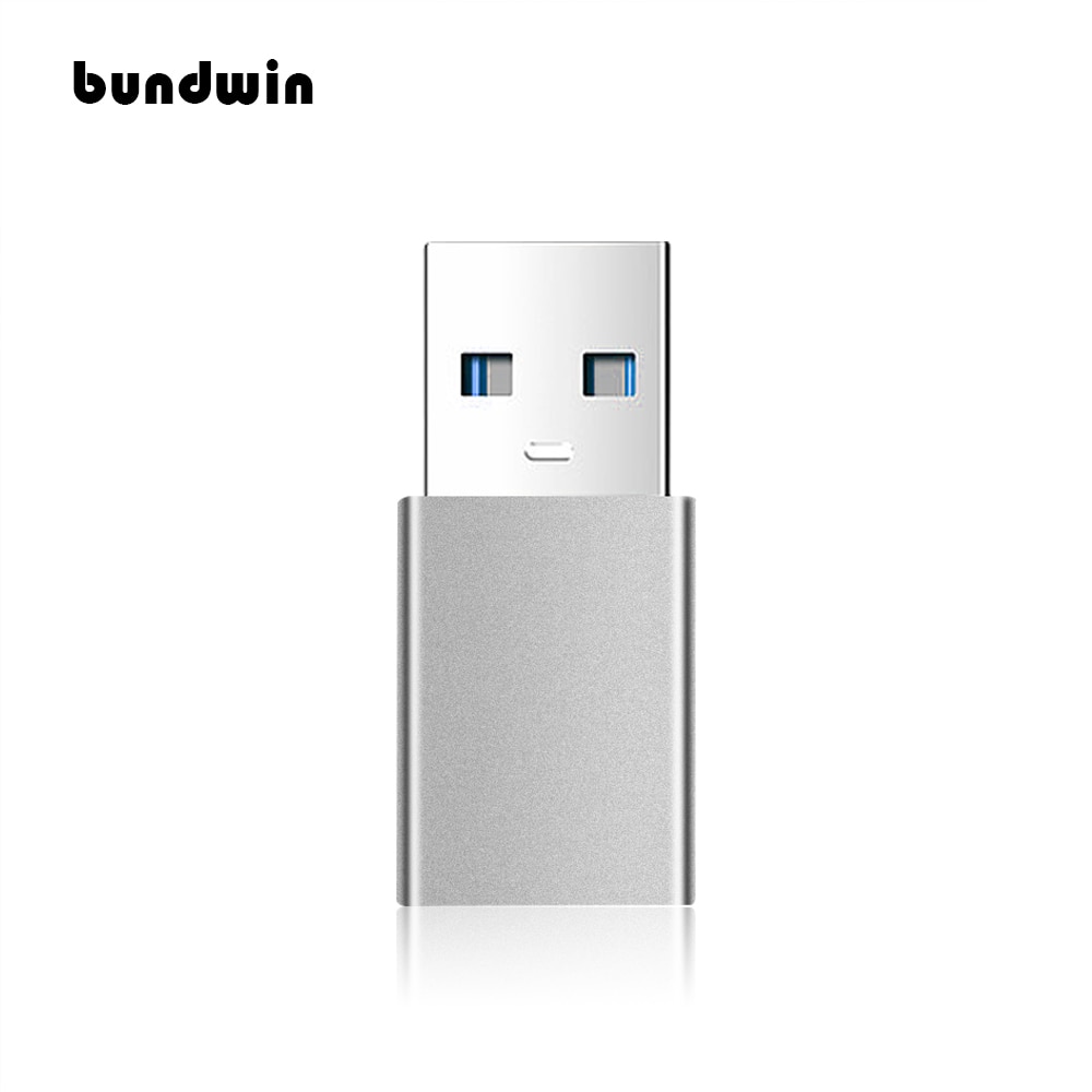 Bundwin USB C Adapter USB 3.0 Male naar USB 3.1 Type C Vrouwelijke Type-C Adapter voor Samsung Huawei p20 PC Laptop Oortelefoon USB Adapter