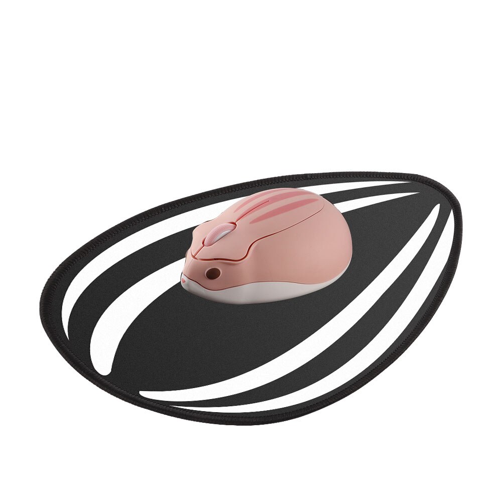 2.4Ghz Wireless Mouse Mini Ergonomic Optical Mice Cute Cartoon Hamster Computer Mouse Portable Mice For Laptop PC/Kid Girl: pink with pad