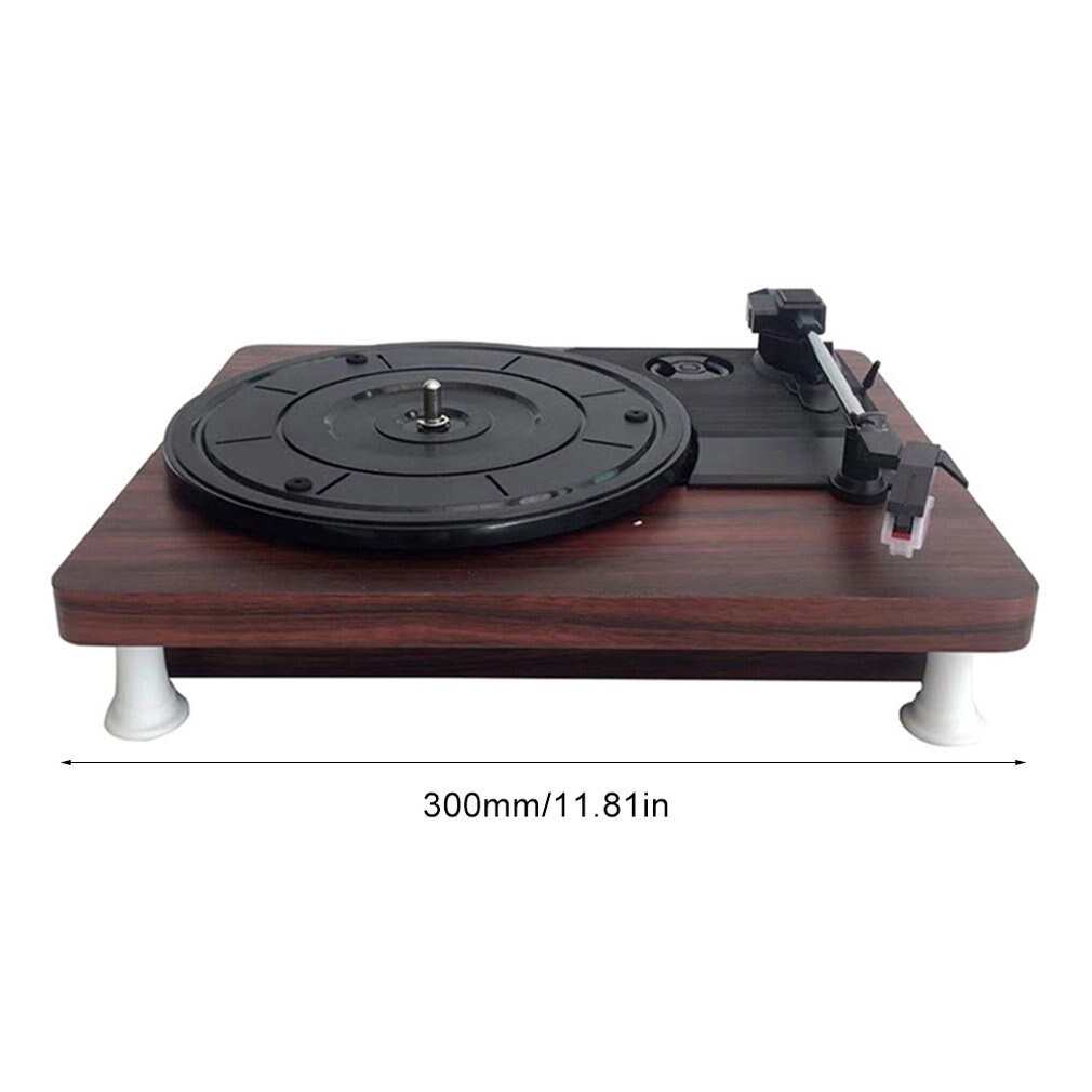 MDY-1305-1 Hout Kleur Record Retro Speler Draagbare Audio Grammofoon Draaitafel Disc Vinyl Audio Rca R/L 3.5 Mm Uitgang