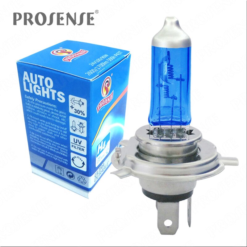 H4 p43t 24v 100/90w super branco carro halogênio lâmpadas do farol