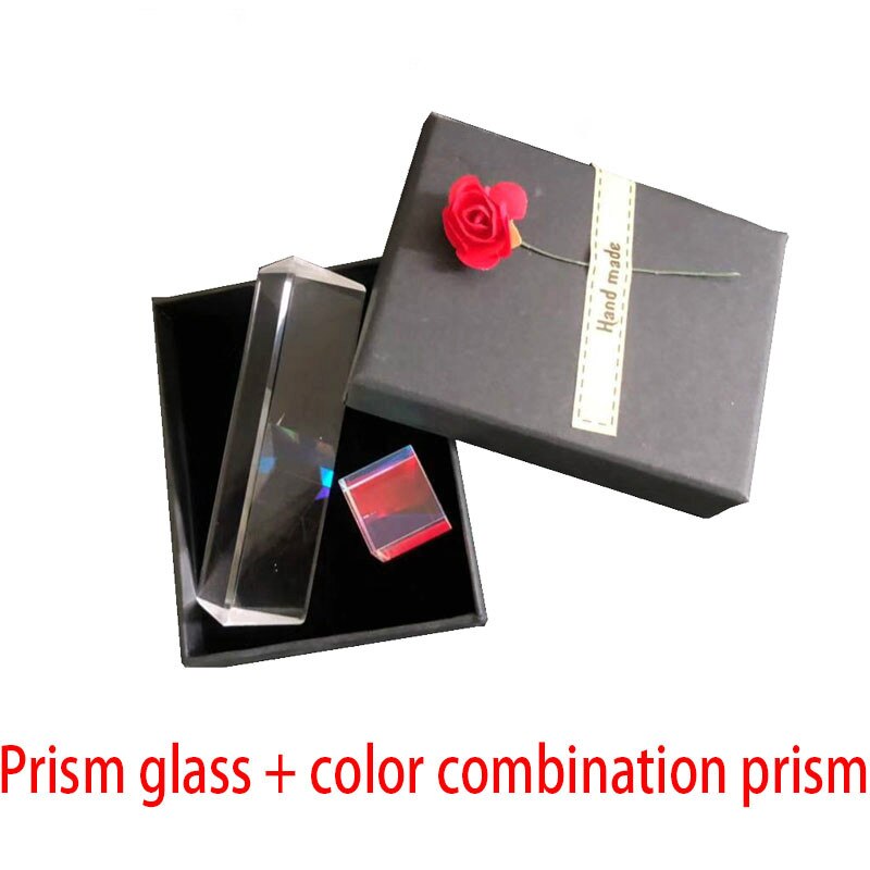 Prisma de seis caras combinado de colores para niños, Prisma de cristal óptico, tomar fotos para ver prisma para arcoíris, fotografía, espejo de diamante