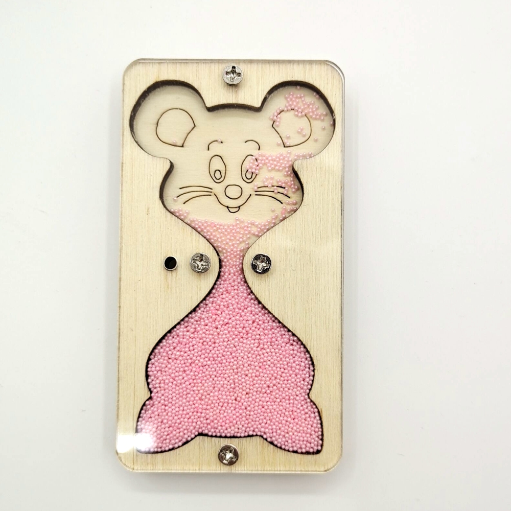 Sablier en bois pour bébé, souris et chat, accessoires Montessori, pièces d'éléments, horloge de sable pour l'éducation des enfants, bricolage, planche occupée: PINE
