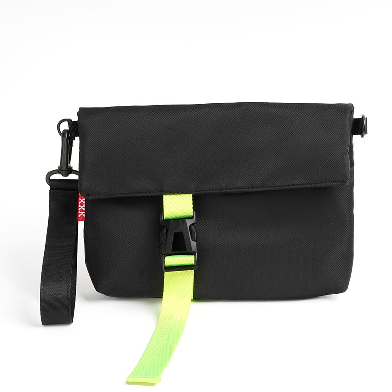 Original Aizatly Shoulder Bag Ins Bag Personality Brand Chest Bag Couple Bag Shoulder Bag Girl Messenger Bag: black-green