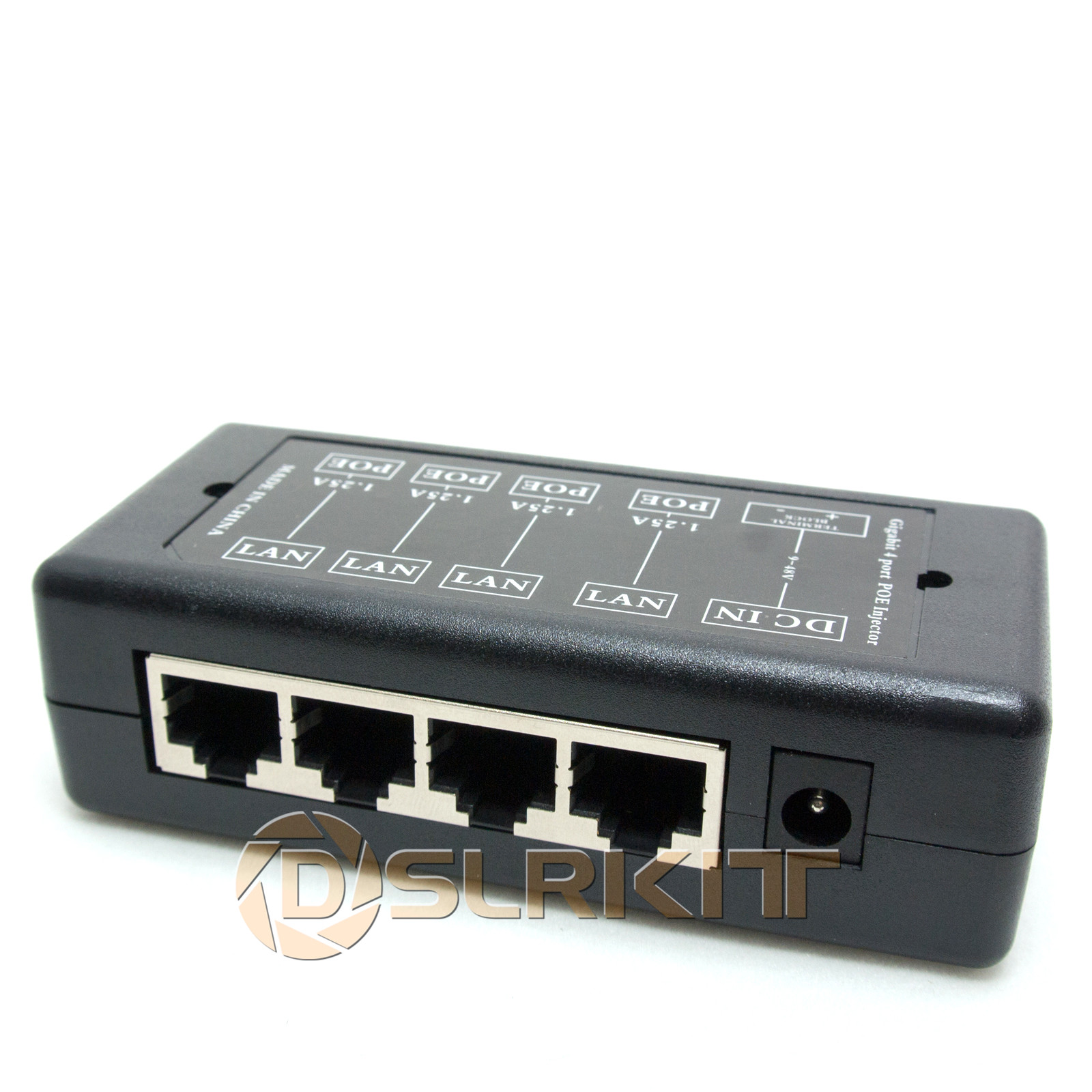 4 Ports Gigabit Passive PoE injector midspan Ethernet Adapter NO Power Adapter
