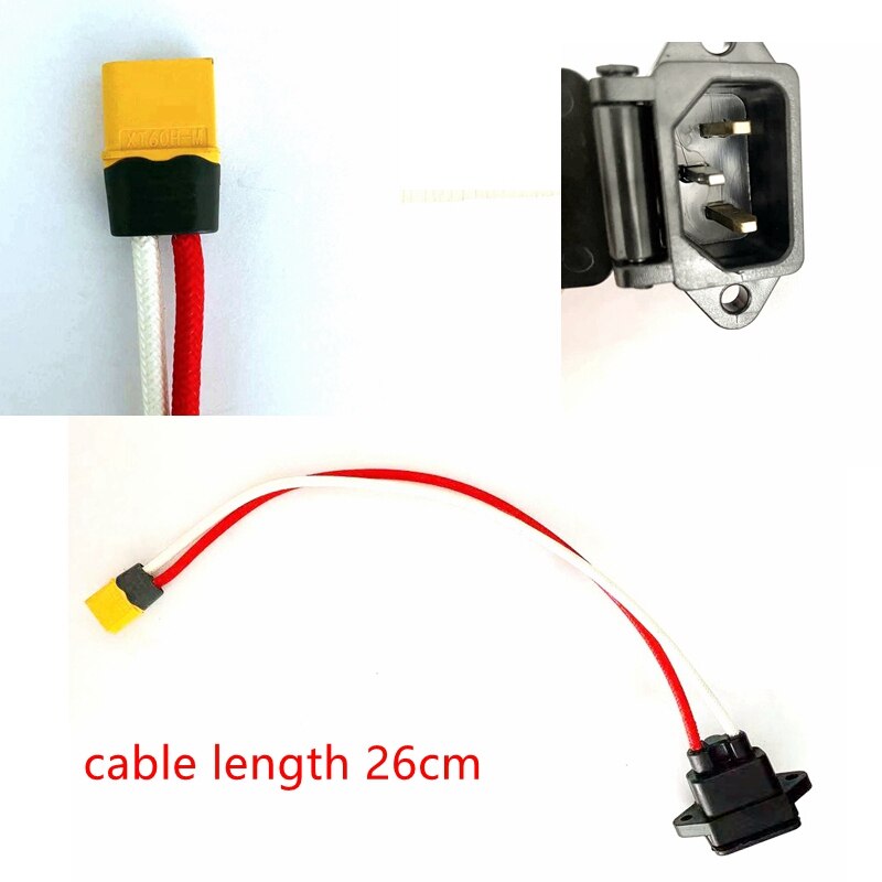 Ebike Batterij Connector Plug Socket Lading Conventor Draad/Ontlading Conventor Draad Canon/Drie Verticale/XT60/XT90 opladen Plug: 3Vertical-XT60