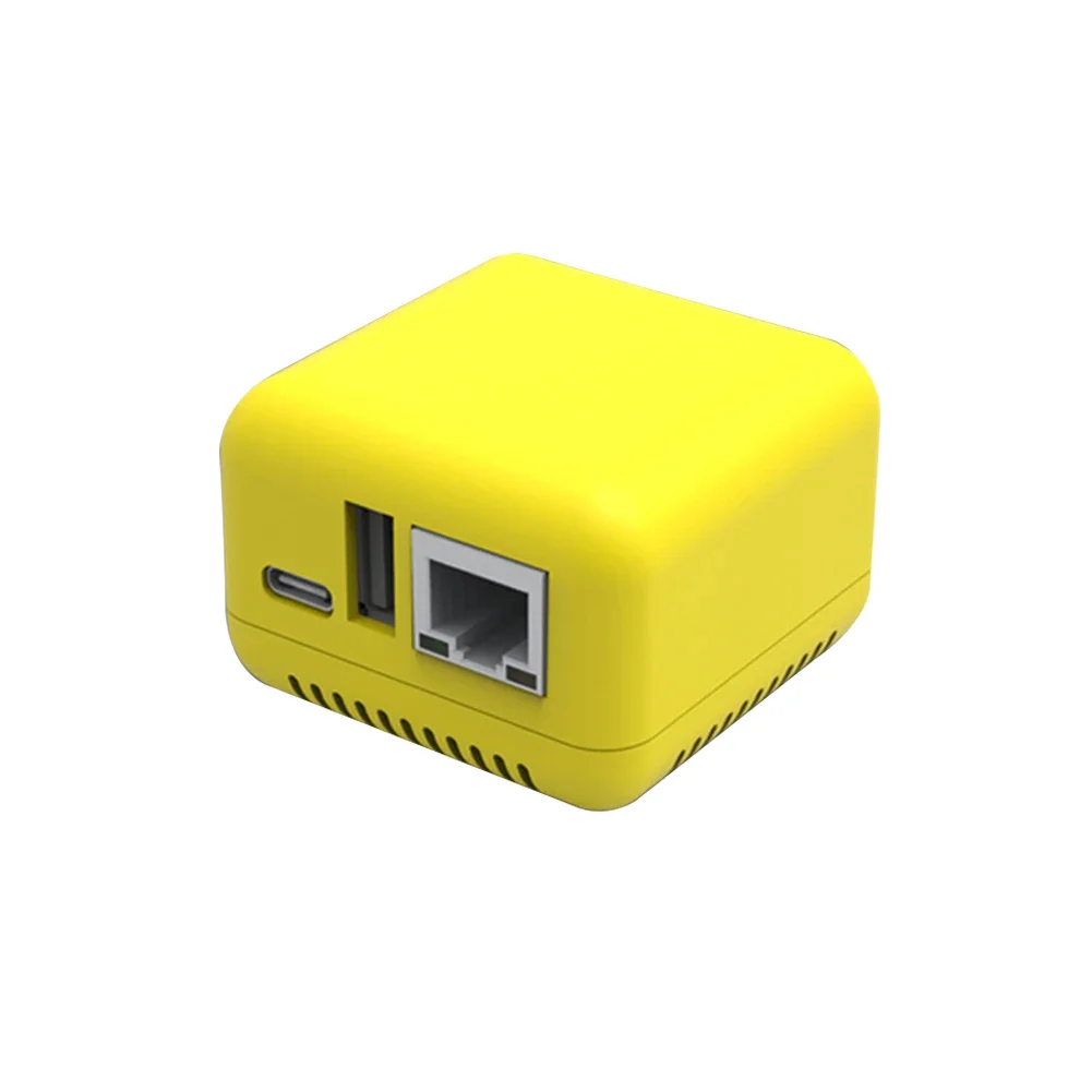 Draadloze Printserver - 2 Poorts USB Type-C - WiFi Netwerkadapter voor USB Printers - Compatibel met Windows, iOS, Android: Rood