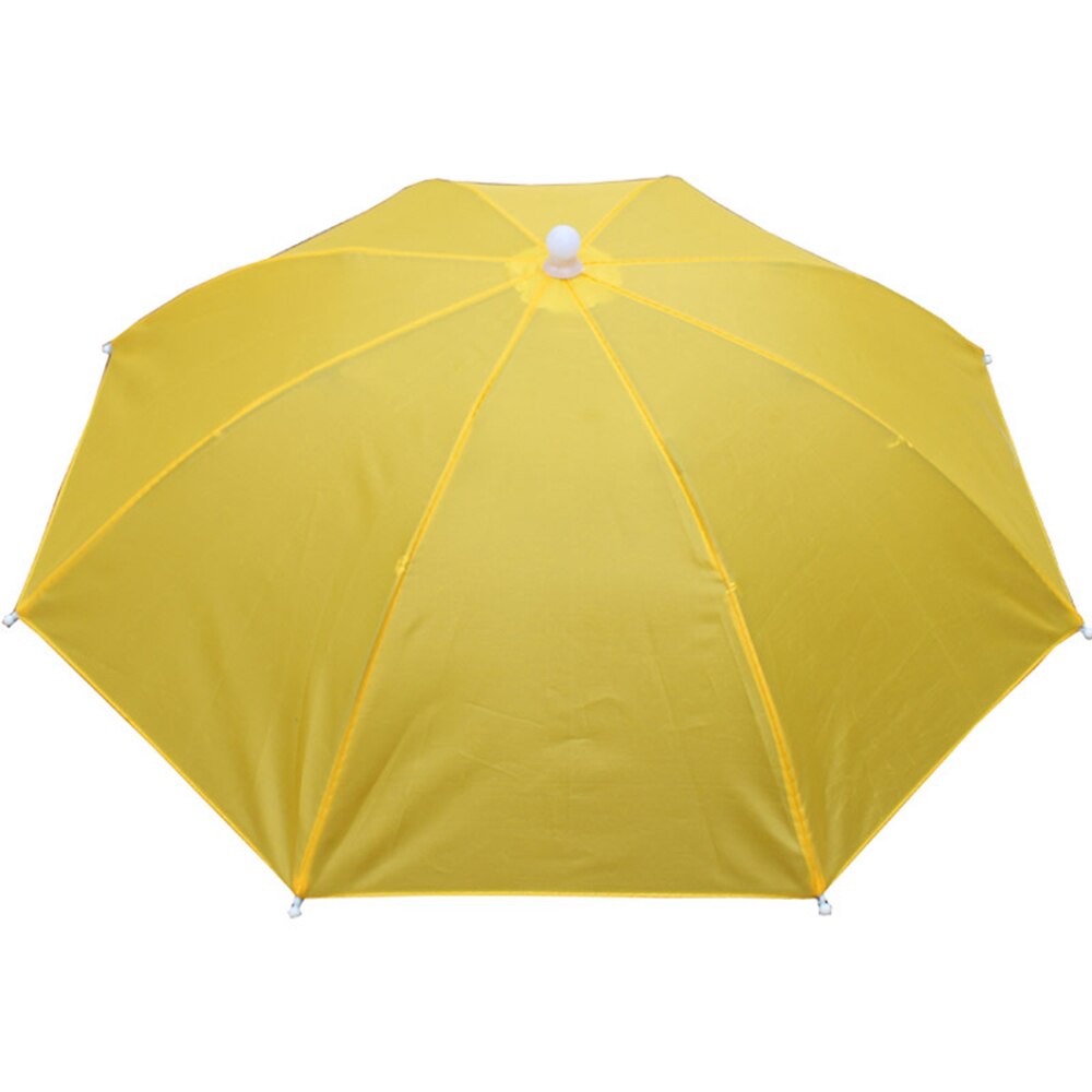 Parapluie casquette de pêche | Chapeau de Sport en plein air, chapeau de randonnée, couvre-chef, chapeaux de Camouflage, parapluie pliant, protection solaire, parasol: yellow