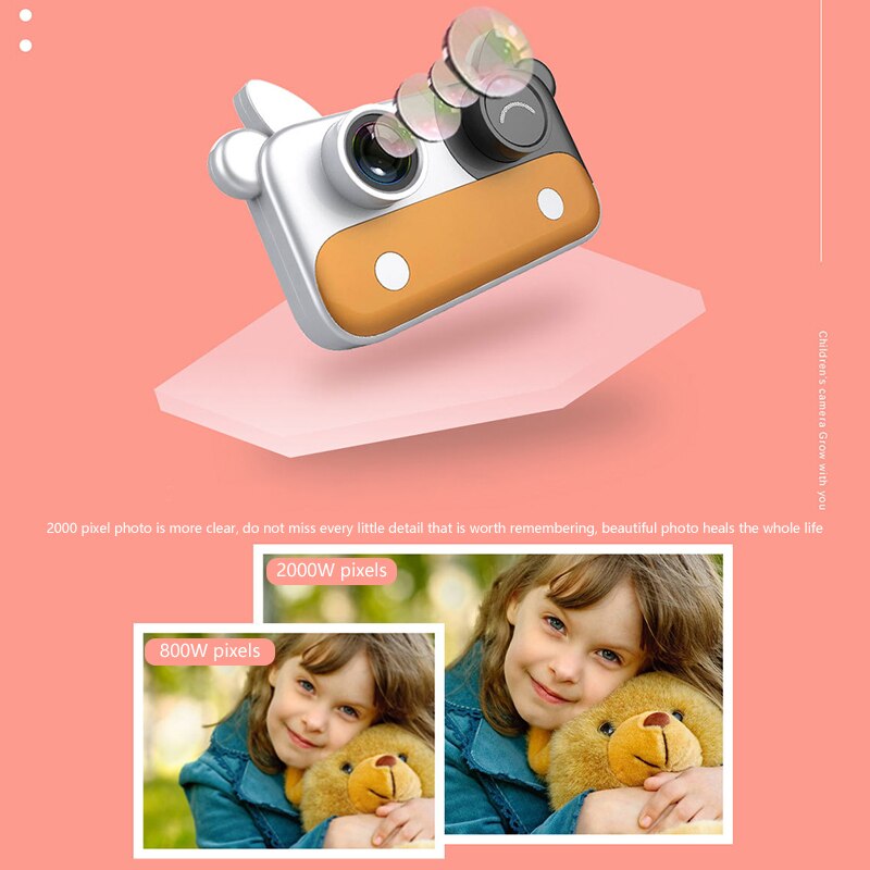 Hd wifi mini kindercamera cartoon kinderen digitale fotocamera delen foto kinderen spel studie speelgoedcamera voor kinderen