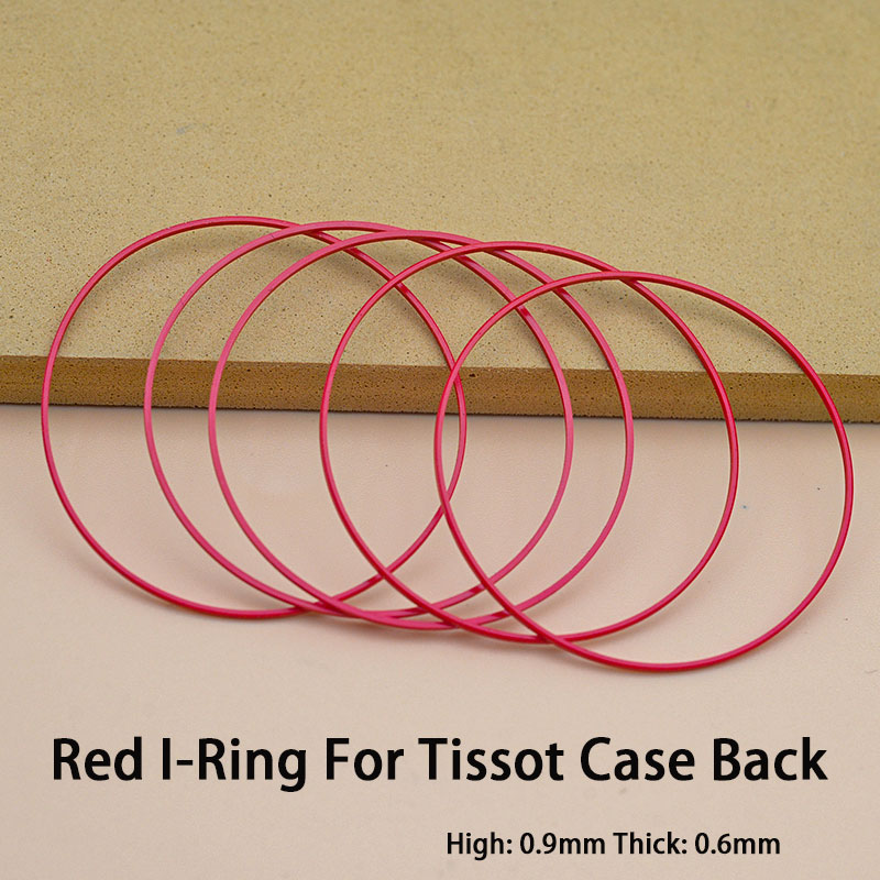 Red Gasket I-Ring 33-42MM Plastic Gasket Suitable For Tissot Watch Case Bottom Cover T035 Couturier 1853 Original Other