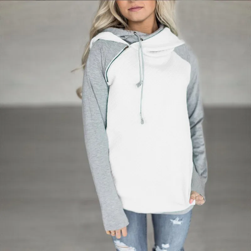 Tröjor harajuku hoodies kvinnor vår höst mössa långärmade fleecetröjor dam streetwear: Xxxl / Vit