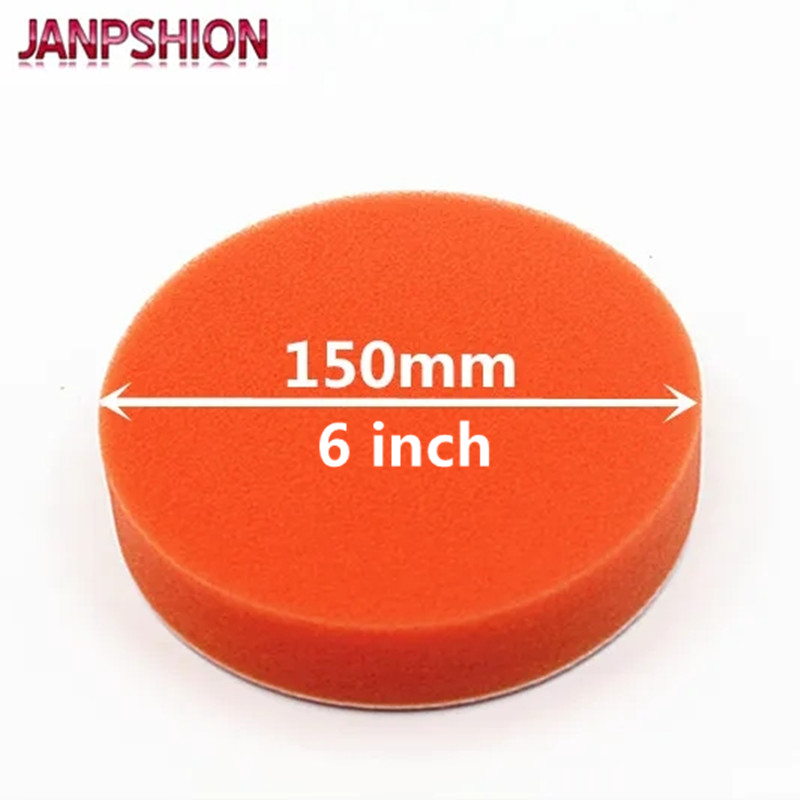 JANPSHION 10 ST 150mm Bruto Polijsten Buffing Pads 6 &quot;platte spons Auto Polijstmachine Schoon waxen Auto verf onderhoud care