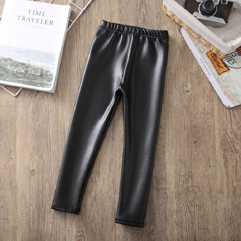 Dziewczynek spodnie skórzane zimowe ciepłe legginsy dla dzieci ubrania wypoczynek nastolatki chudy jednolita elastyczna spodnie stroje Vestidos