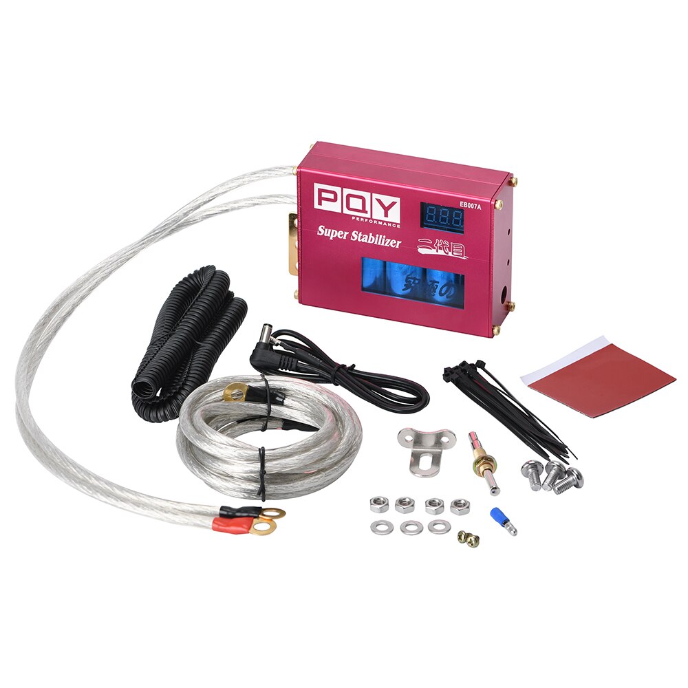 Universal power motor chip turbo spændings boost regulator ecu tænding booster volt stabilisator led display volt controller