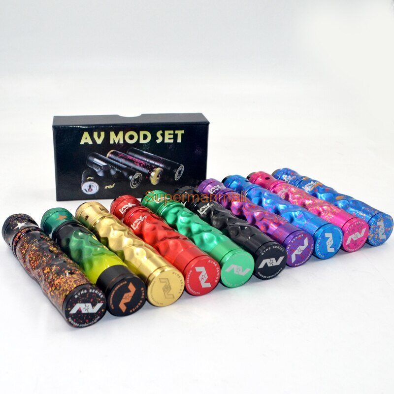 E Cigarette AV Mechanical Mod Avidlyfe Mod Kit Avid Lyfe Twist Mech Mod 18650 Battery with 510 Thread Drip Atomizer Vaporizer