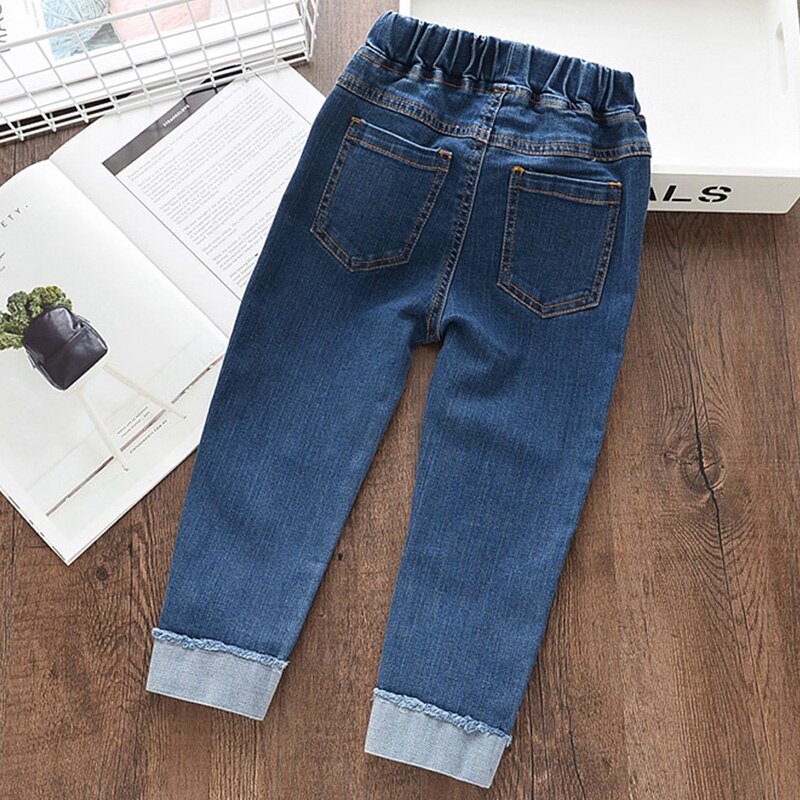 Ours Leader filles jean nouvel été enfants fille Pantalon enfants crayon Leggings bouton mouche Pantalon Fillette pour 3 7Y
