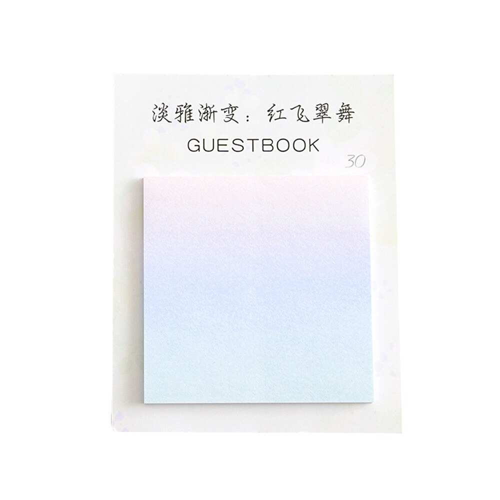 Gradient Color Self Stick Notes Self-adhesive Sticky Note Cute Notepads Posted Writing Pads Stickers Paper , 30 Sheets/pad: A