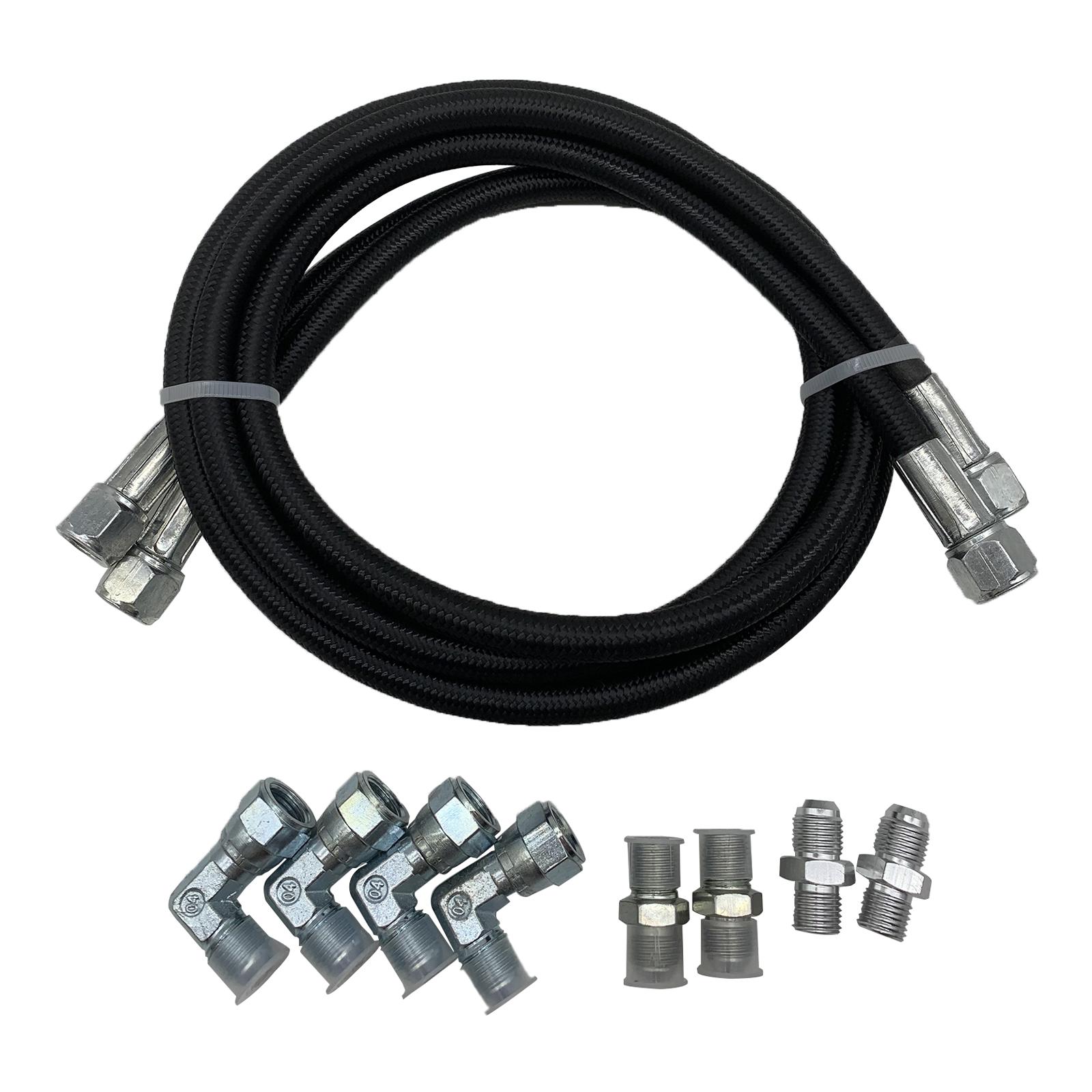 Transmission Cooler Lines Durable Black Automatic Fit for Universal 700R4 4L80E 4L60