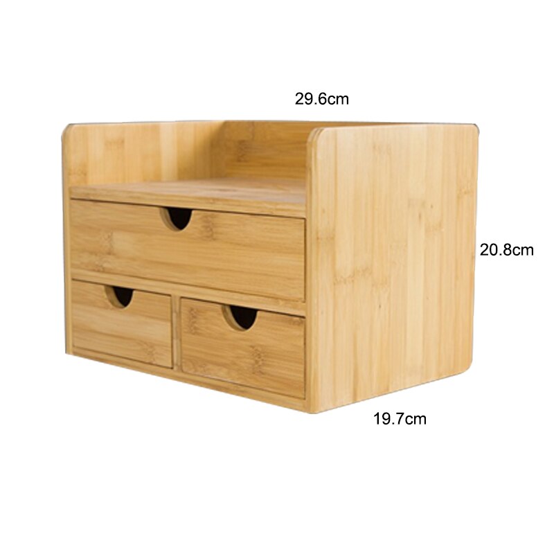 3 Drawer Woodn Document Tray Sundries Tray Wood Janpan Style High End Office Business Tray Office Holder with Drawer Organizer