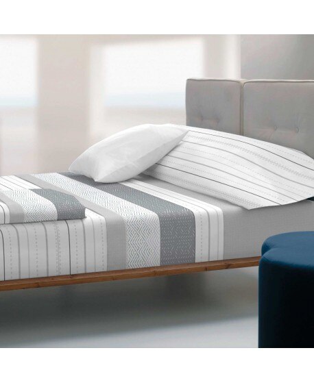 JUEGO DE SÁBANAS TOLRA CORONA-4175: 135 cm. / GRIS