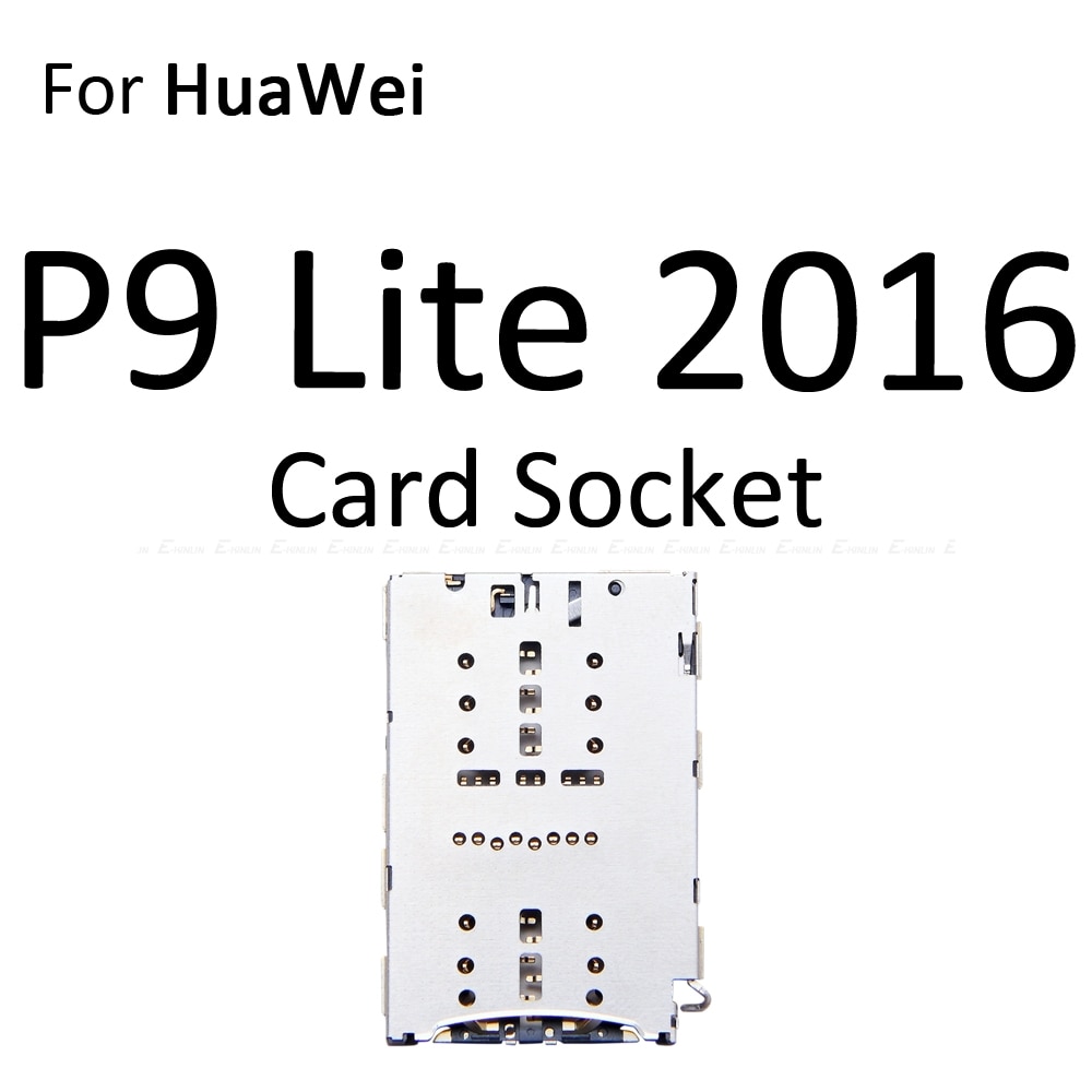 Sim Card Socket Slot Tray Reader Holder Connector Micro SD Adapter Container For For HuaWei P9 P8 Lite