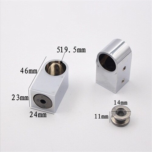 DRELD 2pcs Wardrobe Flange Seat 16/19mm Pipe Base Fixed Clamp Tube Socket Curtain Rod Closet Hanger Bracket Furniture Hardware: G