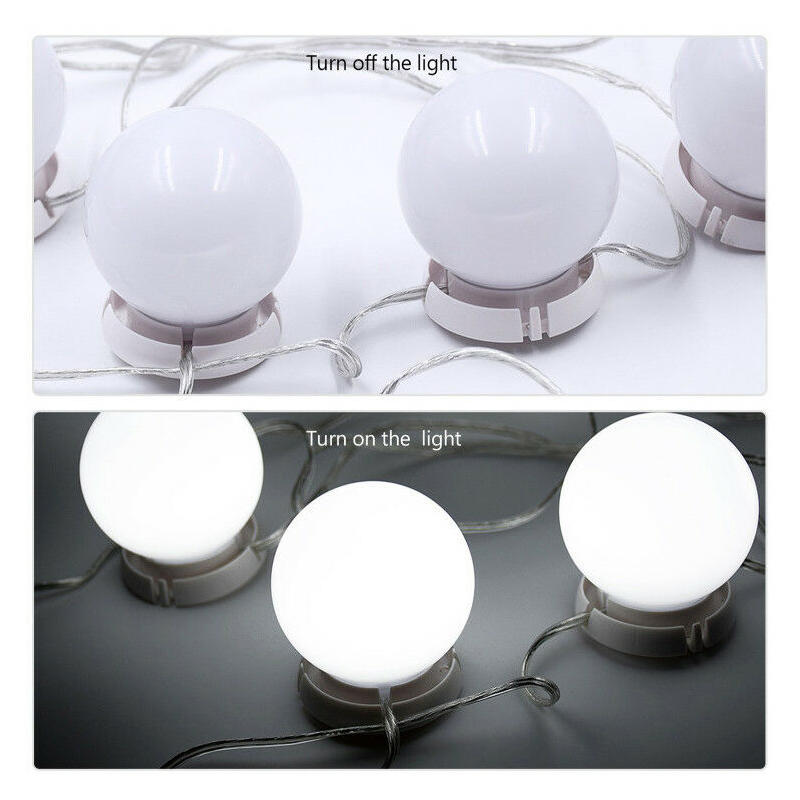 10 X 10W Super Bright Led Bulbs Hollywood Mirror Lights Vanity Makeup Bathroom Dressing Table