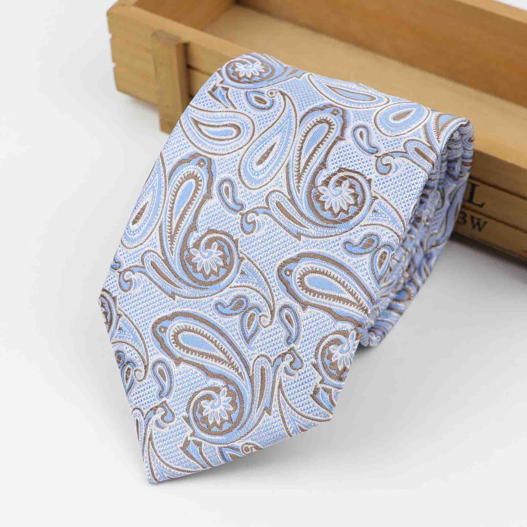 Formele Standaard Size Paisley Stropdas Bruidegom Gentleman Banden Mannen 3.15inch Party Polyester Gravata Slanke Pijl 8cm Zijde tie: 11