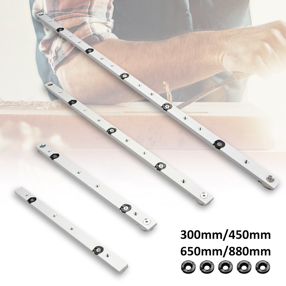 Universal T-track Slider Aluminium Alloy Miter Bar Slider Table Saw Miter Gauge Rod DIY Woodworking Tools 300mm