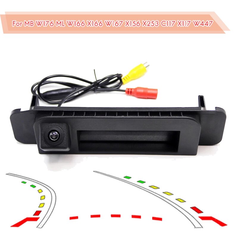 Bagagerumshåndtag bakkamera til mercedes benz  w176 w166 x166 w167 x156 x253 c117 x117 x204 w/ trajectory tracks line