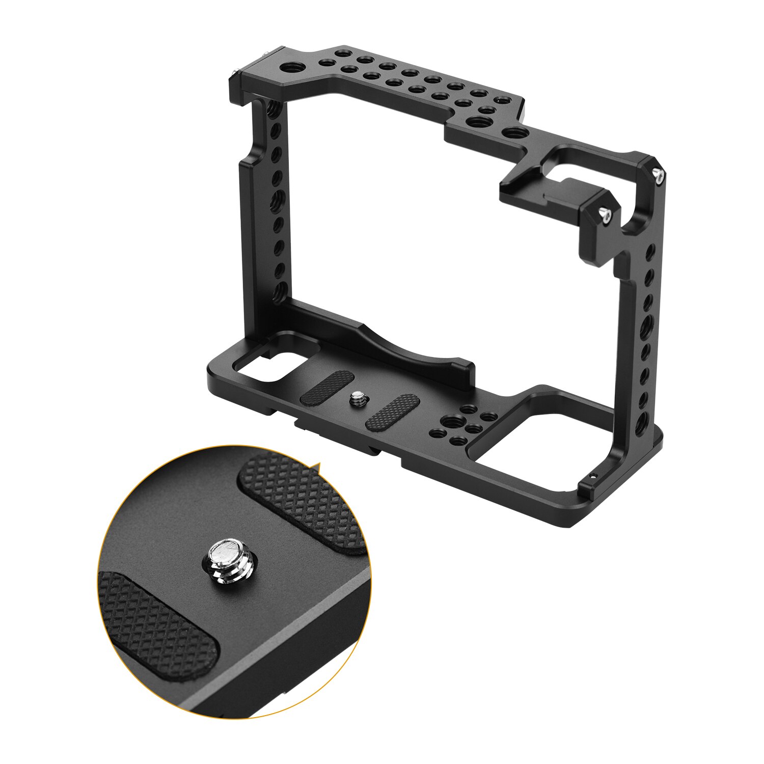 Andoer Professionele Video Accessoires Full Frame Camera Cage Aluminium Camera Case Beugel Met Gaten Koud Shoe Mount