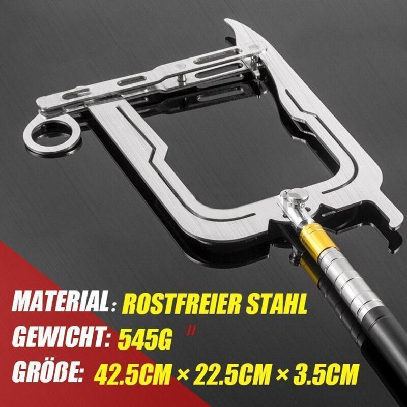 50LC Telescopic Mooring Rope Anti-rust Aluminum Alloy U Shaped Threader Boat Hook