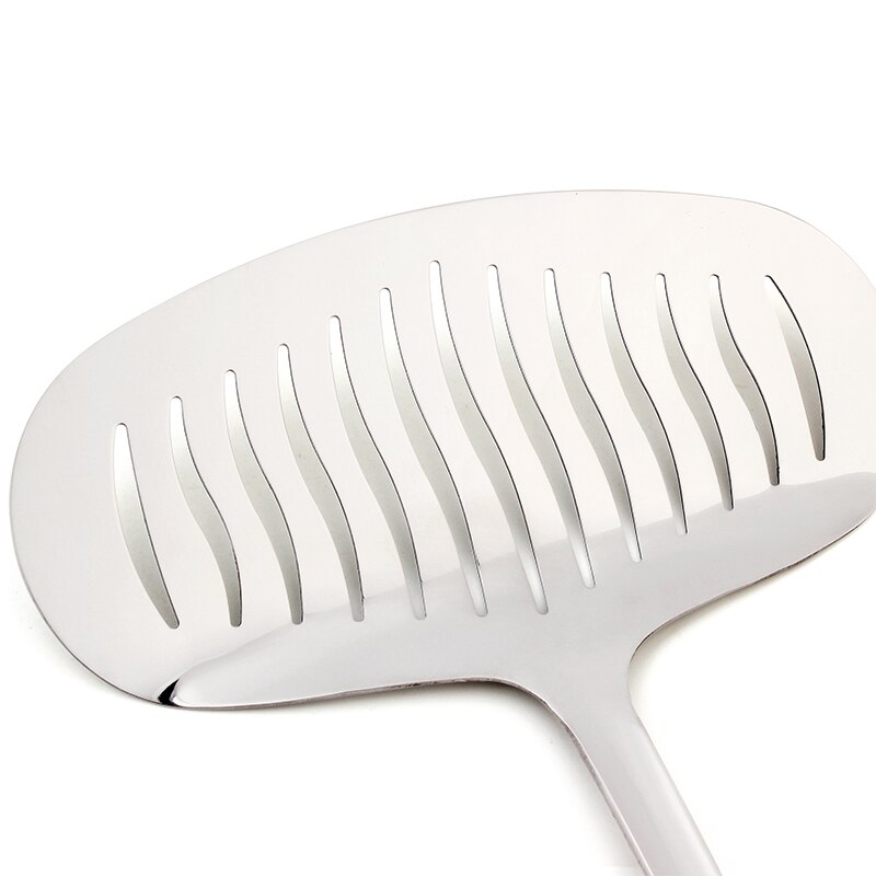 Stainless Steel Kitchen Tools Thickening Dilated Fish Steak Meat Slotted Turner Mirror Polishing Metal Camping Kitchen Utensils