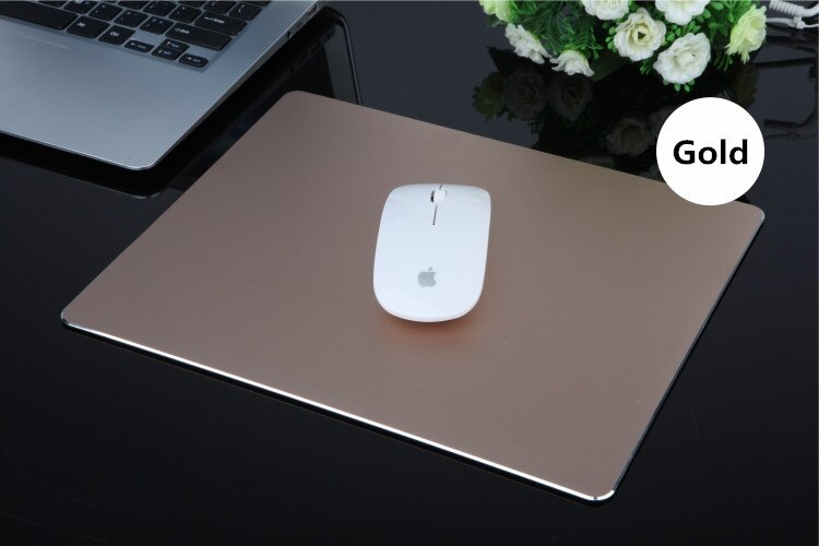 Aluminum mousepad Double side Gaming Mouse Pad Metal Non-Slip Thin Computer Mouse Pads Gaming For Macbook PC laptop Waterproof