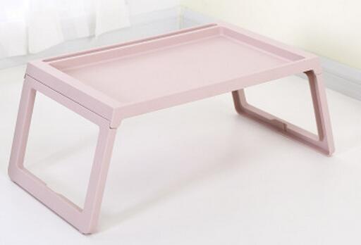 Multifunktionelt foldbart bærbart skrivebord bærbart seng tablet pc skrivebord: Lyserød