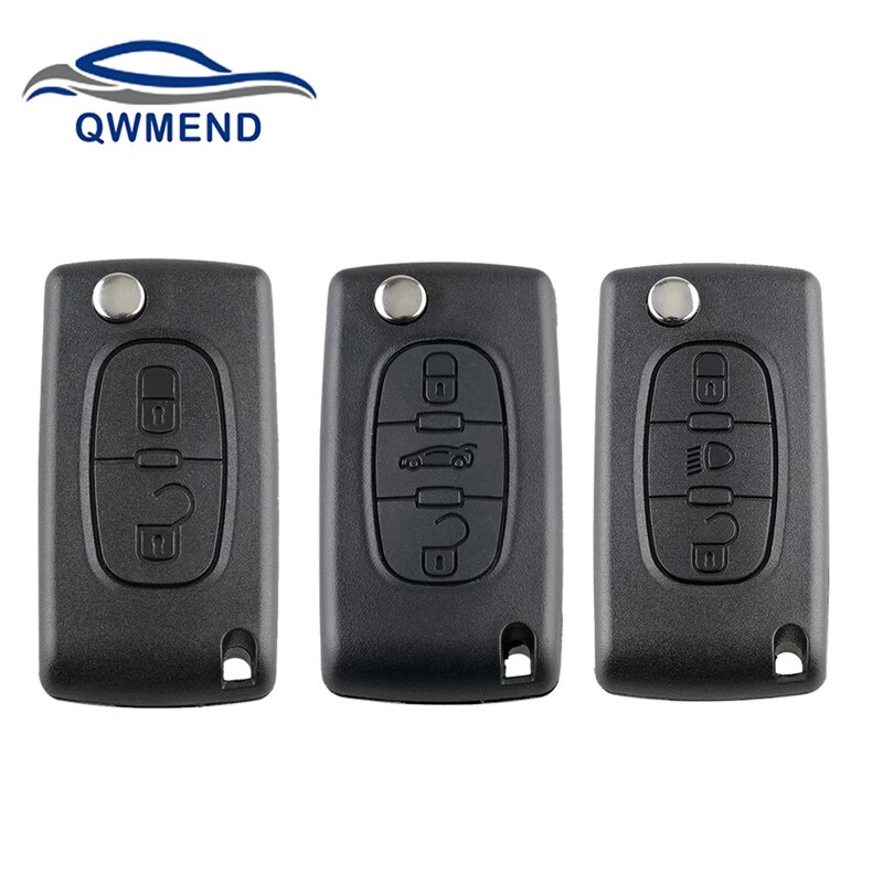 Fernbedienung Auto Schlüssel Shell für Peugeot 207 307 308 407 607 807 für Citroen C2 C3 C4 C5 C6 Flip schlüssel Fall (HU83/VA2,CE0523/0536)