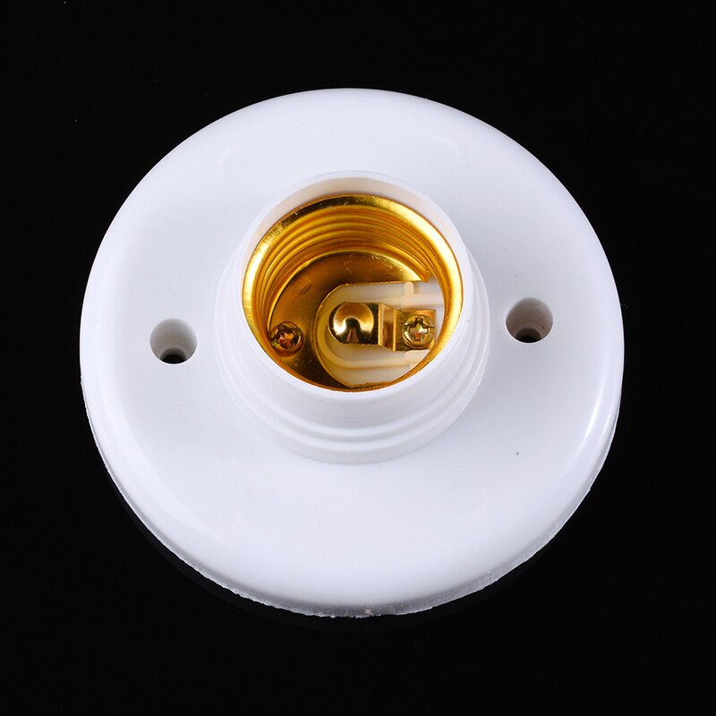 10pcs E27 Light Bulb Sockets Lamp Holder Screw Cap Socket Round Fixing Bases Socket Adapters For Home Supplies