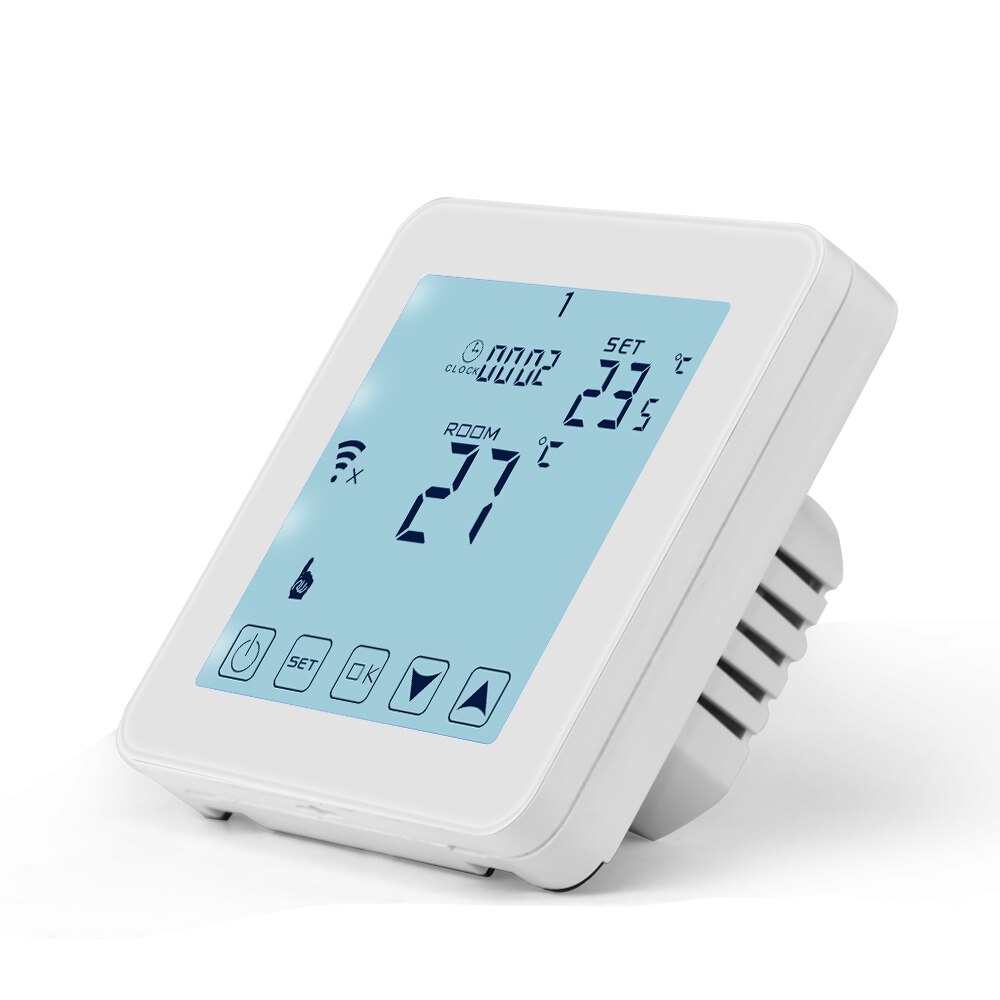 Wifi smart touch termostat vandopvarmning electirc gulvvarme vand gas kedel temperaturregulator zigbee alexa googlehome