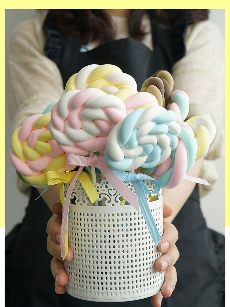 Lollipop Twist de simulación, accesorios de Lollipop Rosa lindo Lollipops decoración para fotografías, de simulación de dulces
