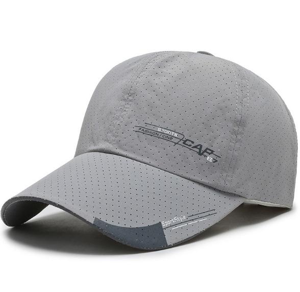 Zonnehoed  gs008 outdoor snel drogende sportpet ademende hardlooppet voor bergbeklimmen heren dames uv-bescherming zonnekap: Lichtgrijs