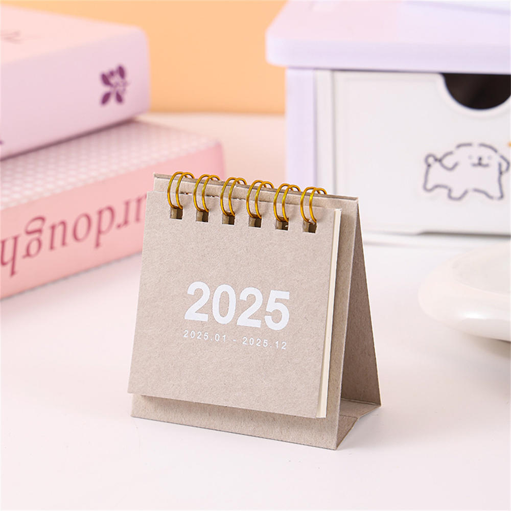 Desk Calendar Yearly Monthly Daily Planner Cute Coil Calendar Yearly Schedule Organizer To Do List Home Office Supplies: black