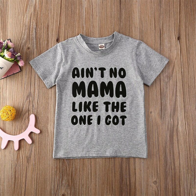 Zomer Peuter Baby Boy Meisje T Shirts Tops Brief Print Korte Mouw T-shirt Tops Katoenen Kleding 1-6 jaar