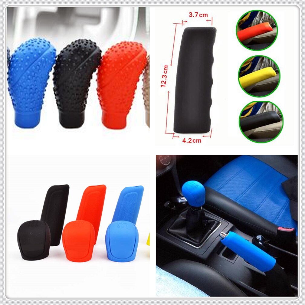 Perilla de cambio de marchas de goma para coche, Protector de freno de mano para Kia Sportage Sorento Sedona, Optima K900 Soul Forte5