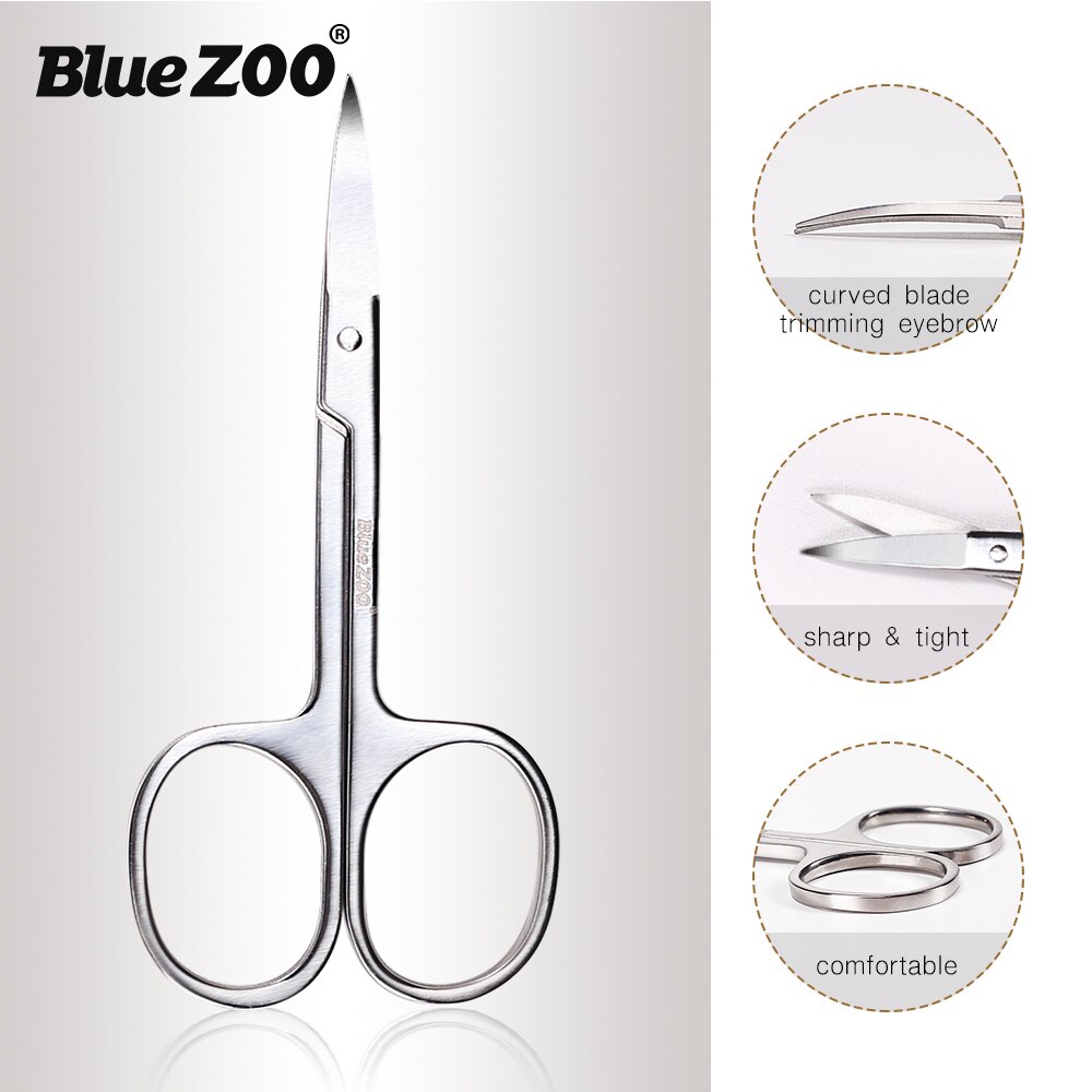 Tijeras para cejas, pestañas y cejas recortador de, tijeras para el pelo de la nariz, tijeras de manicura de acero inoxidable, cortador, herramientas para maquillaje de uñas