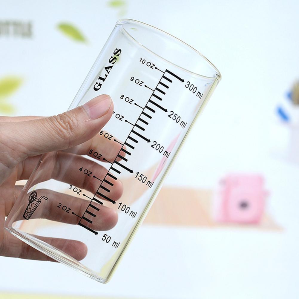 Glass Measuring milk Cup With Scale Supplies Espresso Glass Ounce Cup Kitchen Measure Tool mug