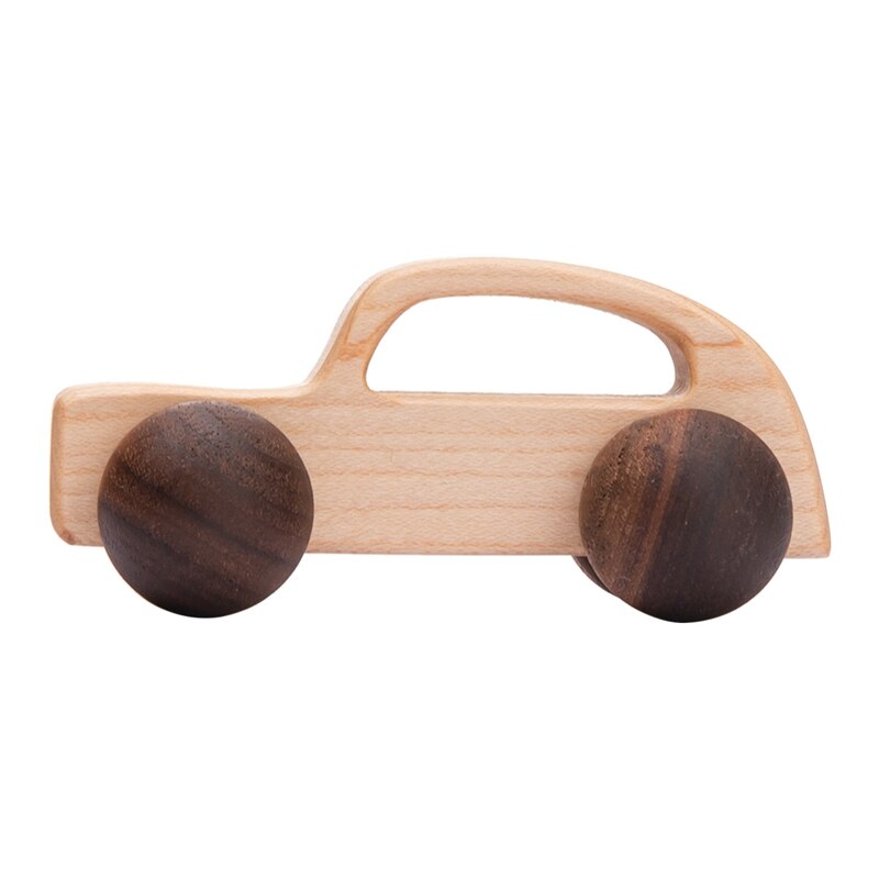 3Pcs Holz Spielzeug Montessori Pädagogisches Buche Zahnen Holz Auto Kinder Cartoon Auto Spielzeug Baby Holz Für 1-6 jahre Alt Kinder: C 3pcs