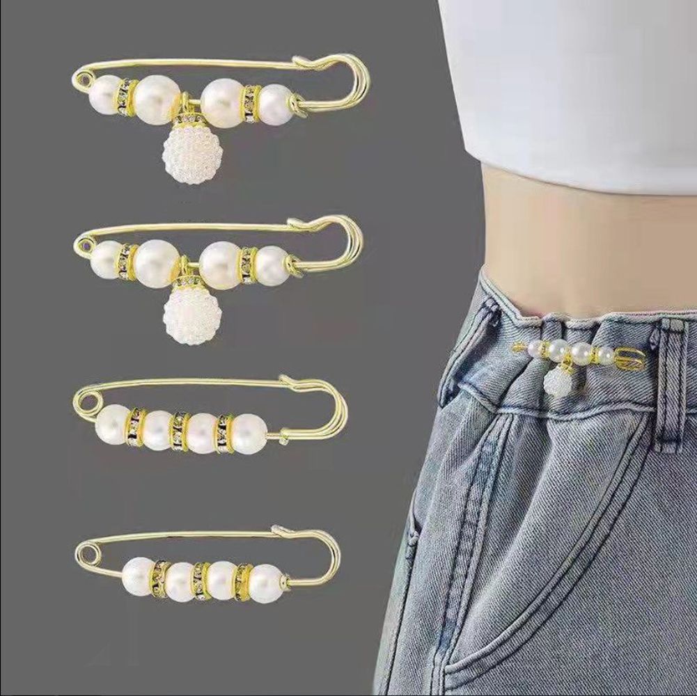 Alfileres joyería cintura hebilla fija accesorios de mujer vestido chal Clips pretina Pin ropa broches conjunto cintura Pin broche: green